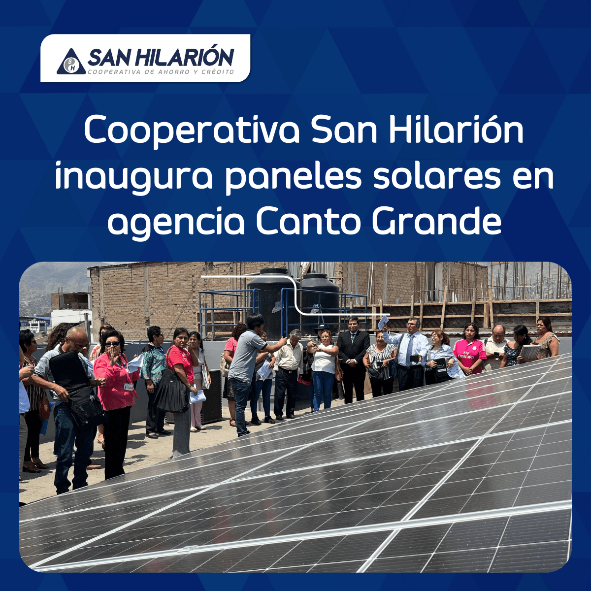 La Cooperativa San Hilarión inaugura paneles solares en la agencia Canto Grande