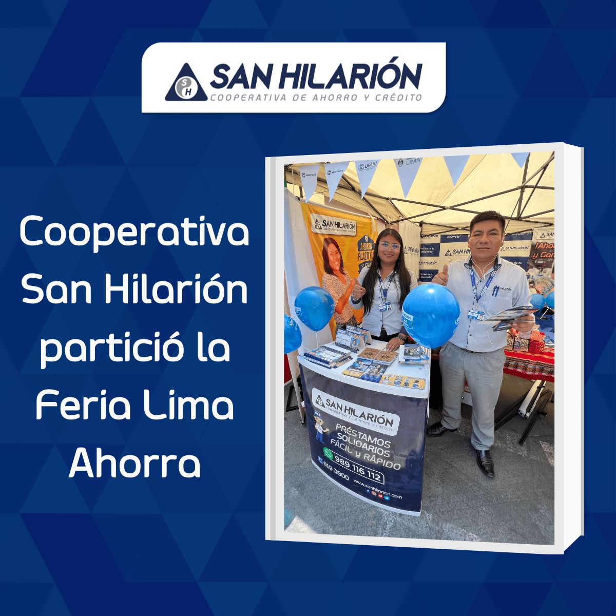 Cooperativa San Hilarión promovió el ahorro con excelentes tasas de interés en la Feria Lima Ahorra