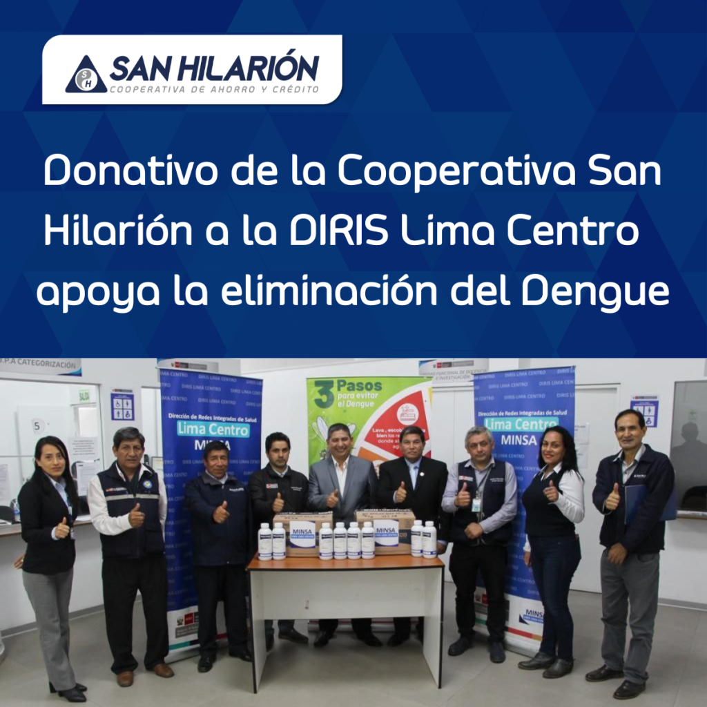Donativo de la Cooperativa San Hilarión apoya en eliminación del Dengue